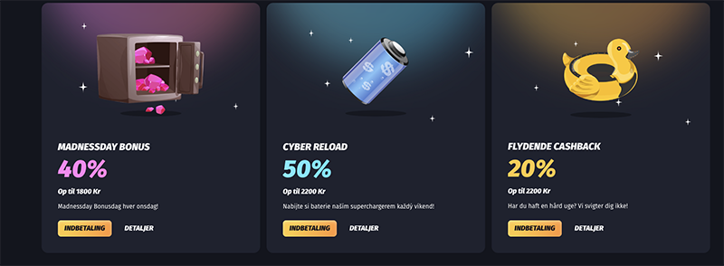 Winshark kasino bonusser